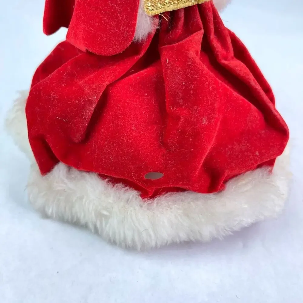 Vintage Christmas Caroler Musical Doll Animated Wind Up Made in Japan